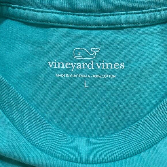 Vineyard Vines Men’s T-Shirt Large – Teal Whale Logo Short Sleeve Tee - Picture 5 of 11